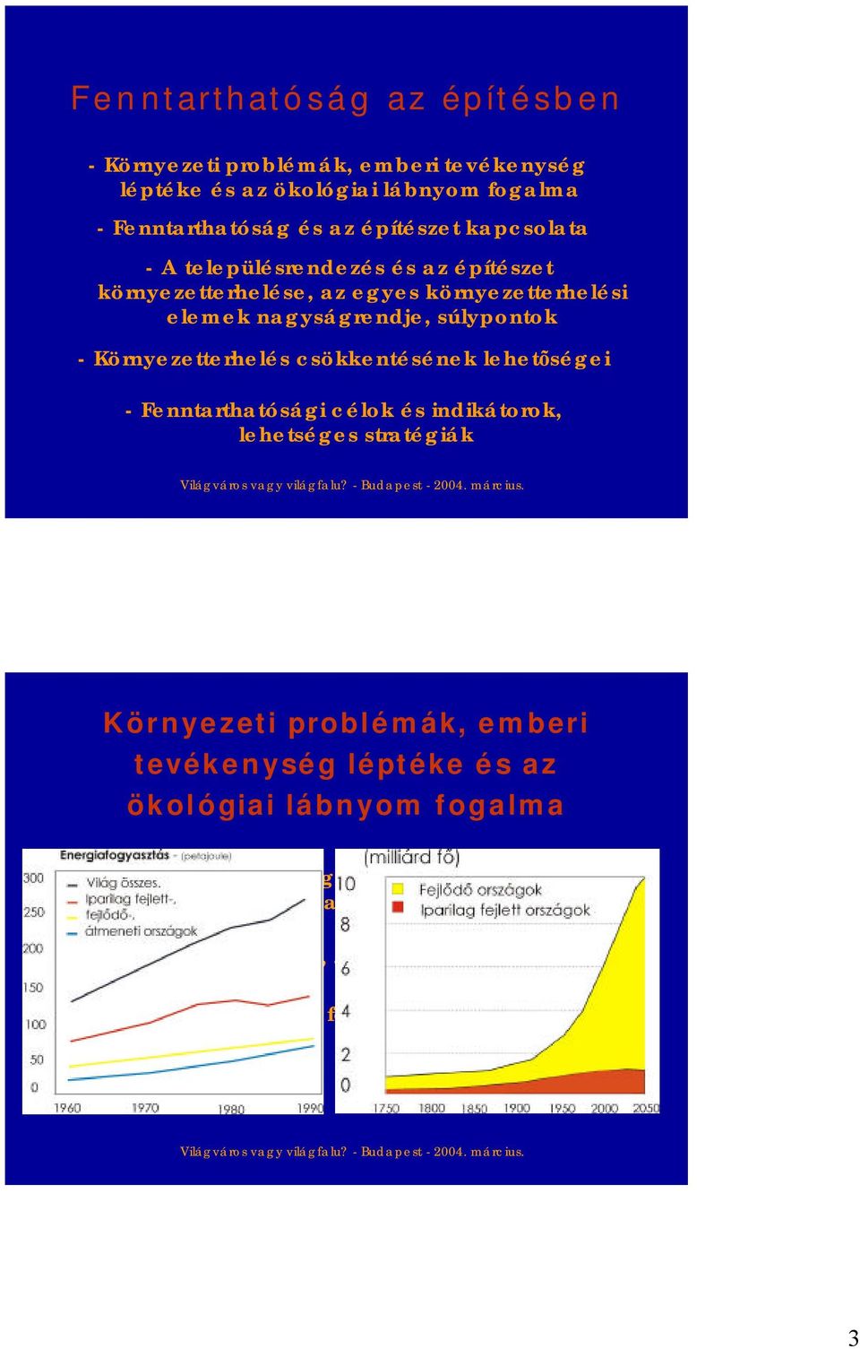lehetõségei - Fenntarthatósági célok és indikátorok, lehetséges stratégiák Környezeti problémák, emberi tevékenység léptéke és az ökológiai lábnyom fogalma -