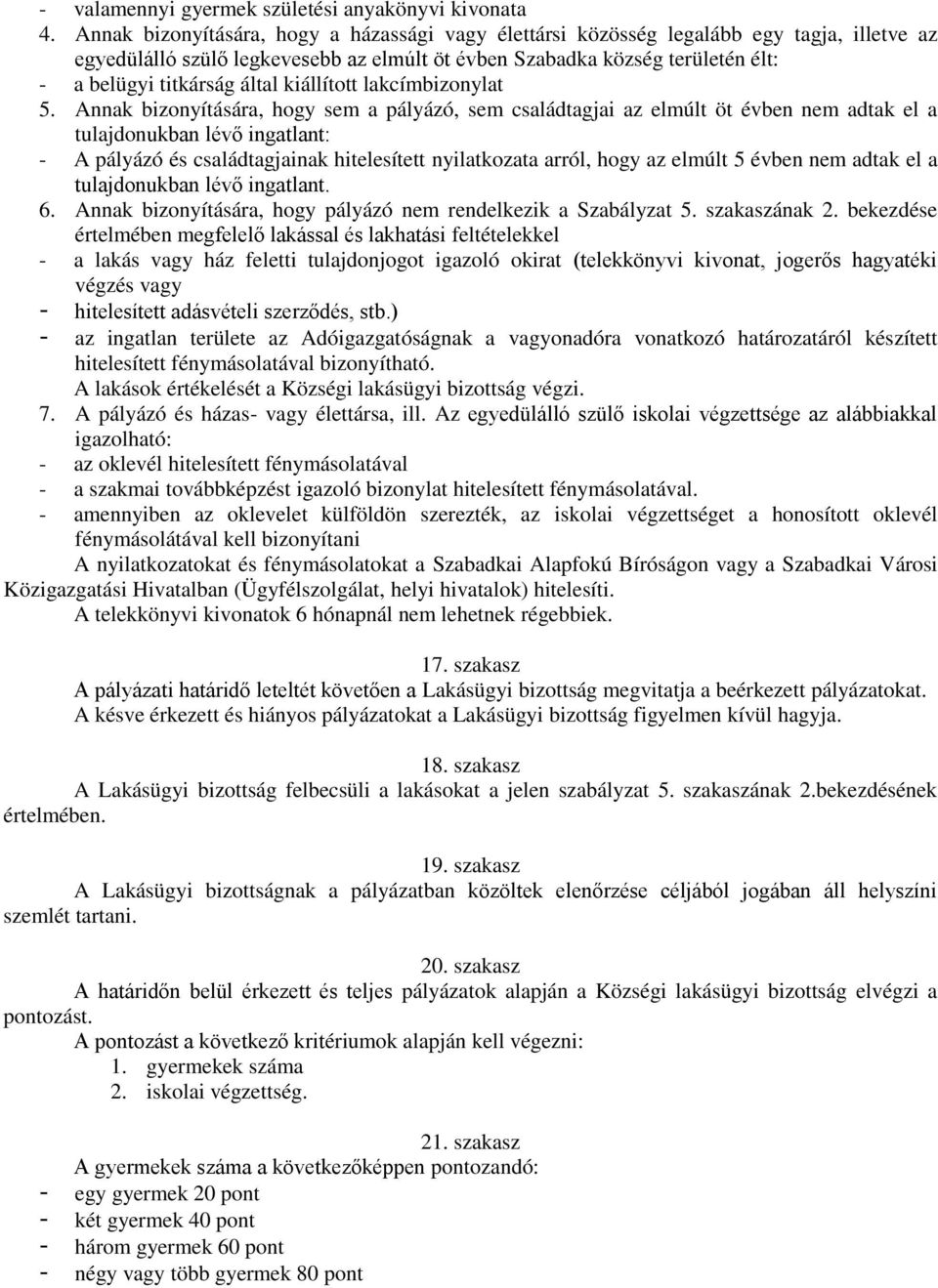 által kiállított lakcímbizonylat 5.