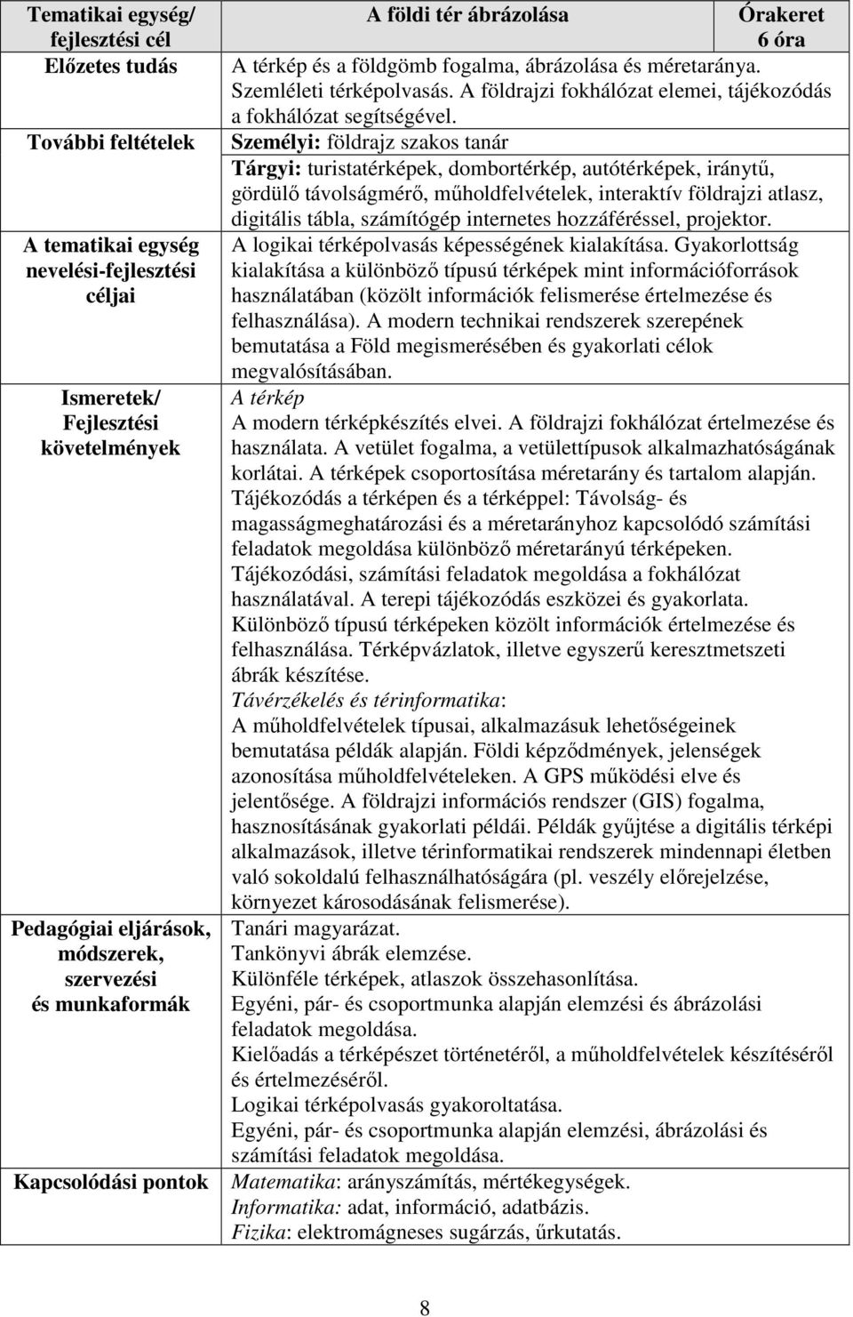 A földrajzi fokhálózat elemei, tájékozódás a fokhálózat segítségével.