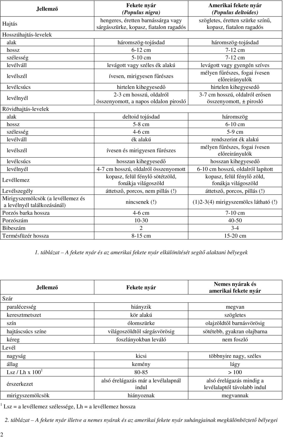 levélszél ívesen, mirigyesen főrészes mélyen főrészes, fogai ívesen elıreirányulók levélcsúcs hirtelen kihegyesedı hirtelen kihegyesedı levélnyél 2-3 cm hosszú, oldalról összenyomott, a napos oldalon
