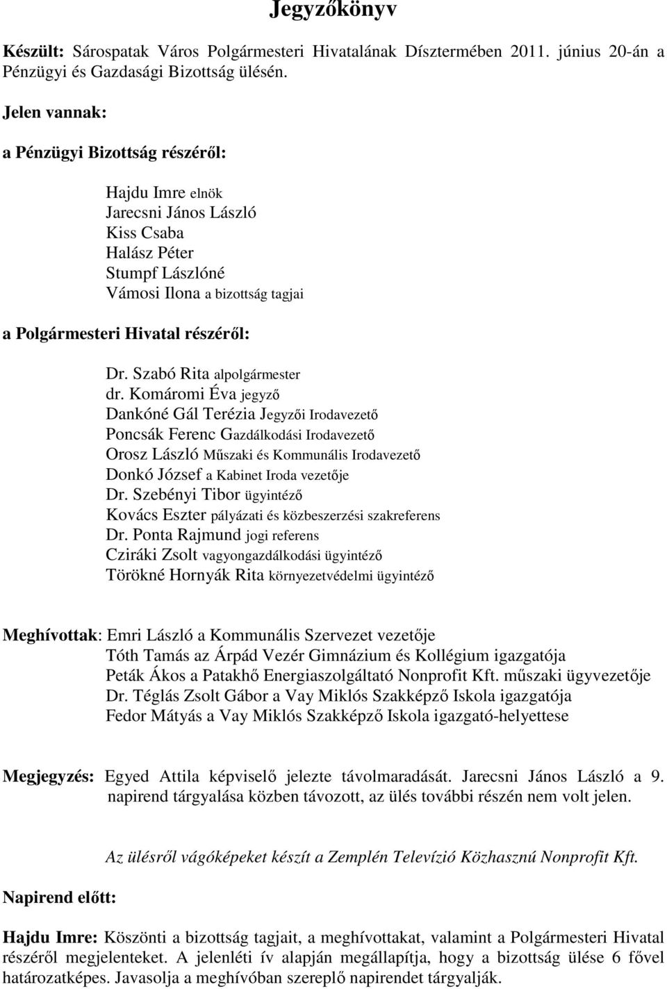 Szabó Rita alpolgármester dr.