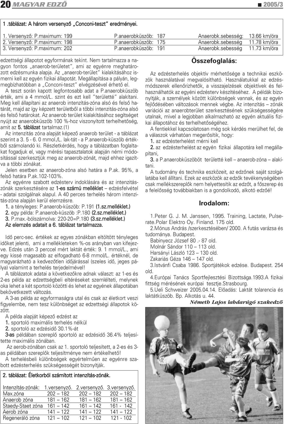 Nem tartalmazza a nagyon fontos anaerob-területet, ami az egyénre meghatározott edzésmunka alapja. Az anaerob-terület kialakításához ismerni kell az egyén fizikai állapotát.