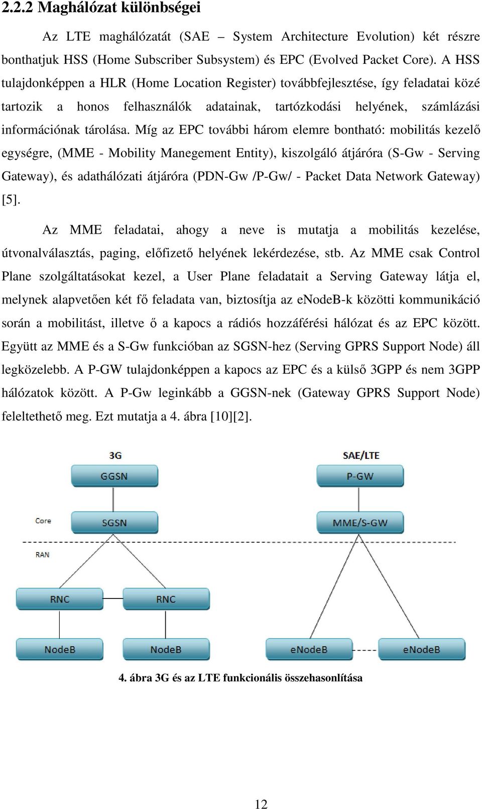 Míg az EPC további három elemre bontható: mobilitás kezelő egységre, (MME - Mobility Manegement Entity), kiszolgáló átjáróra (S-Gw - Serving Gateway), és adathálózati átjáróra (PDN-Gw /P-Gw/ - Packet