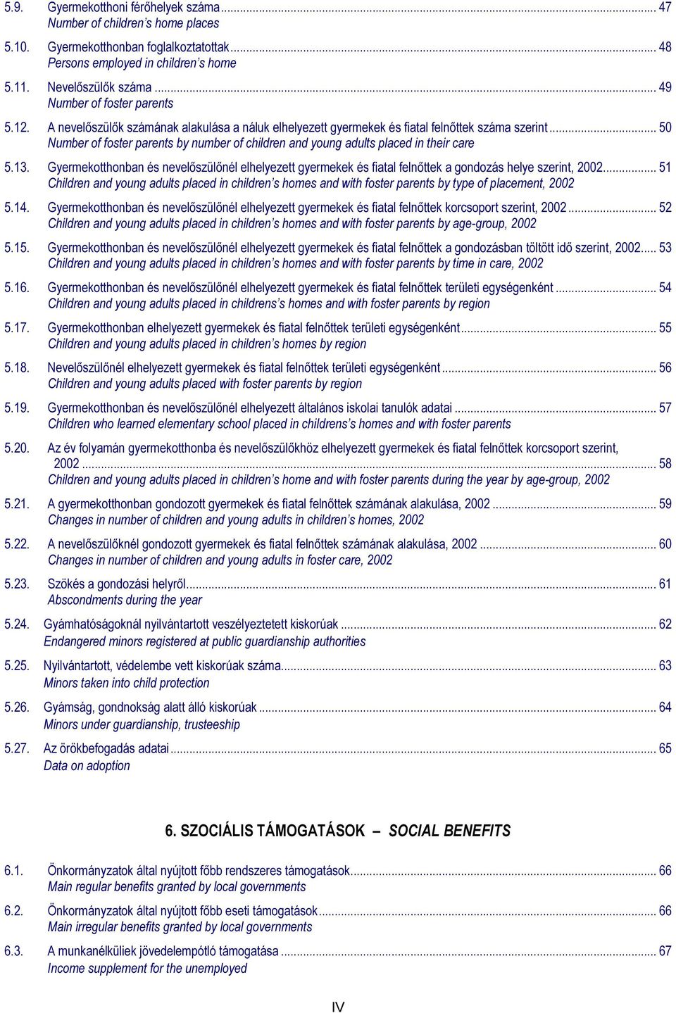 .. 50 Number of foster parents by number of children and young adults placed in their care 5.13.