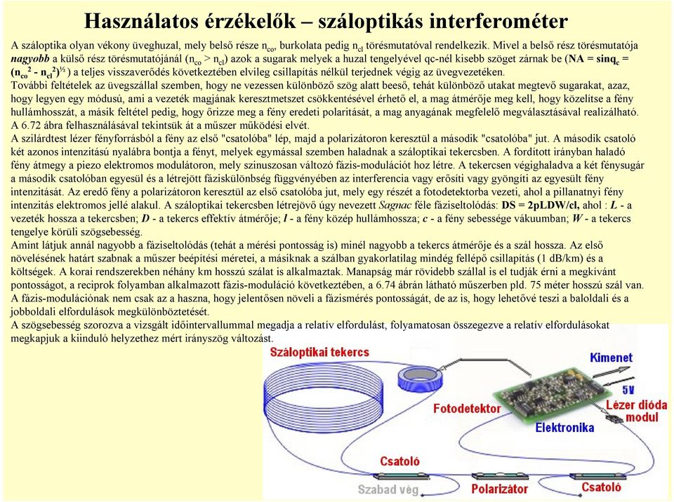 teljes visszaverődés következtében elvileg csillapítás nélkül terjednek végig az üvegvezetéken.