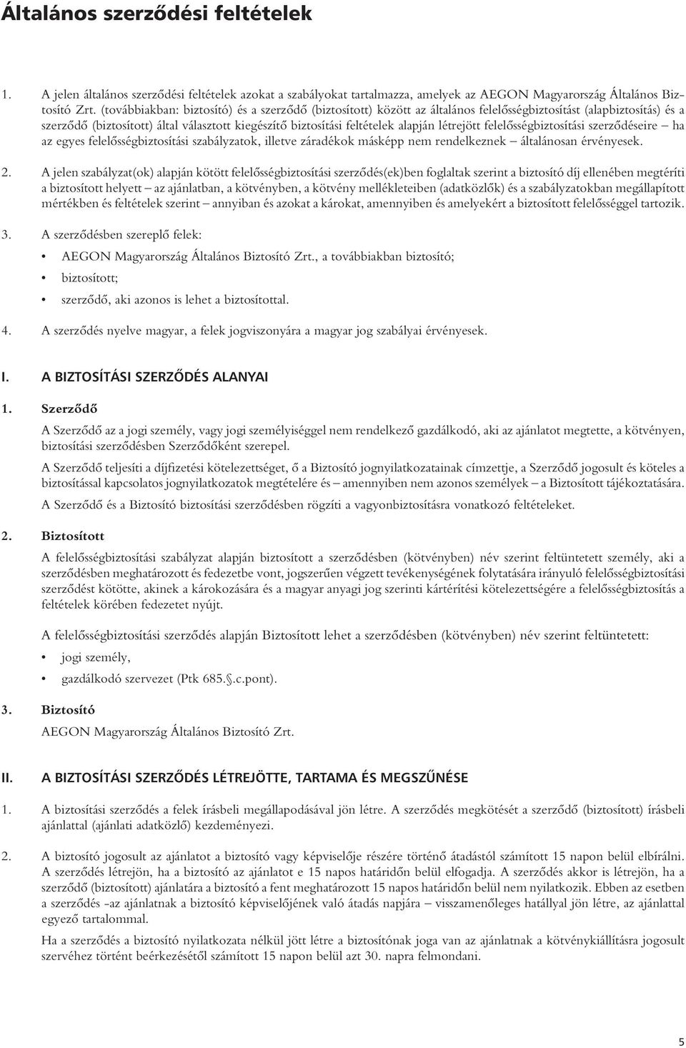AEGON TREND Felelősségbiztosítási feltételek - PDF Free Download