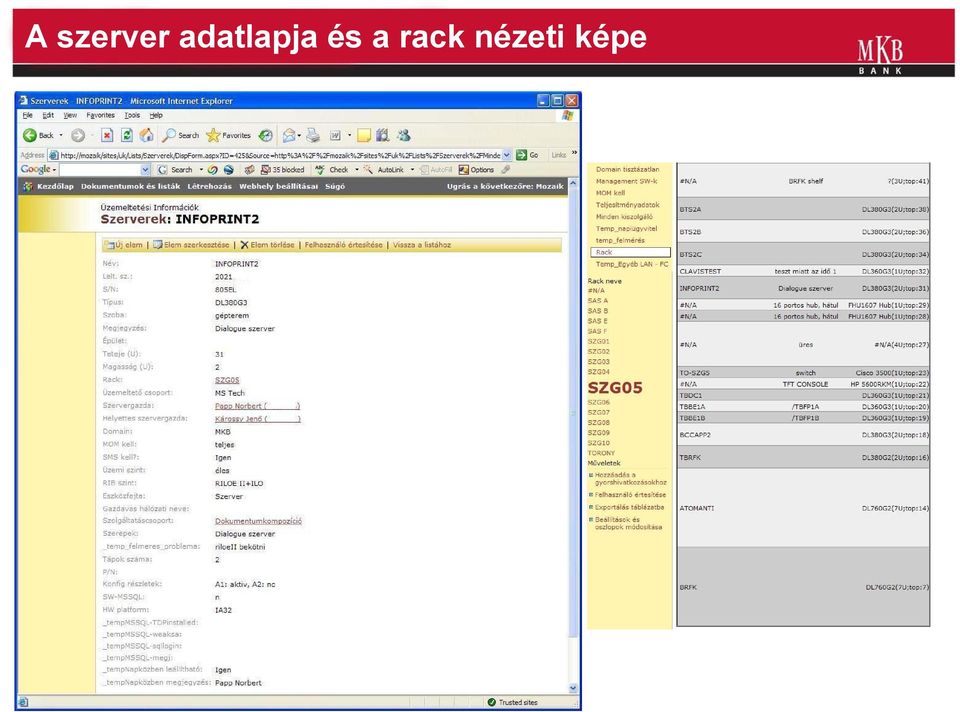 és a rack