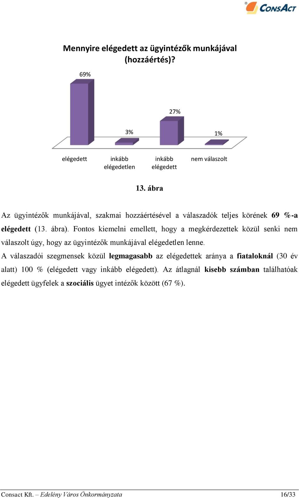 Fontos kiemelni emellett, hogy a megkérdezettek közül senki nem válaszolt úgy, hogy az ügyintézők munkájával elégedetlen lenne.