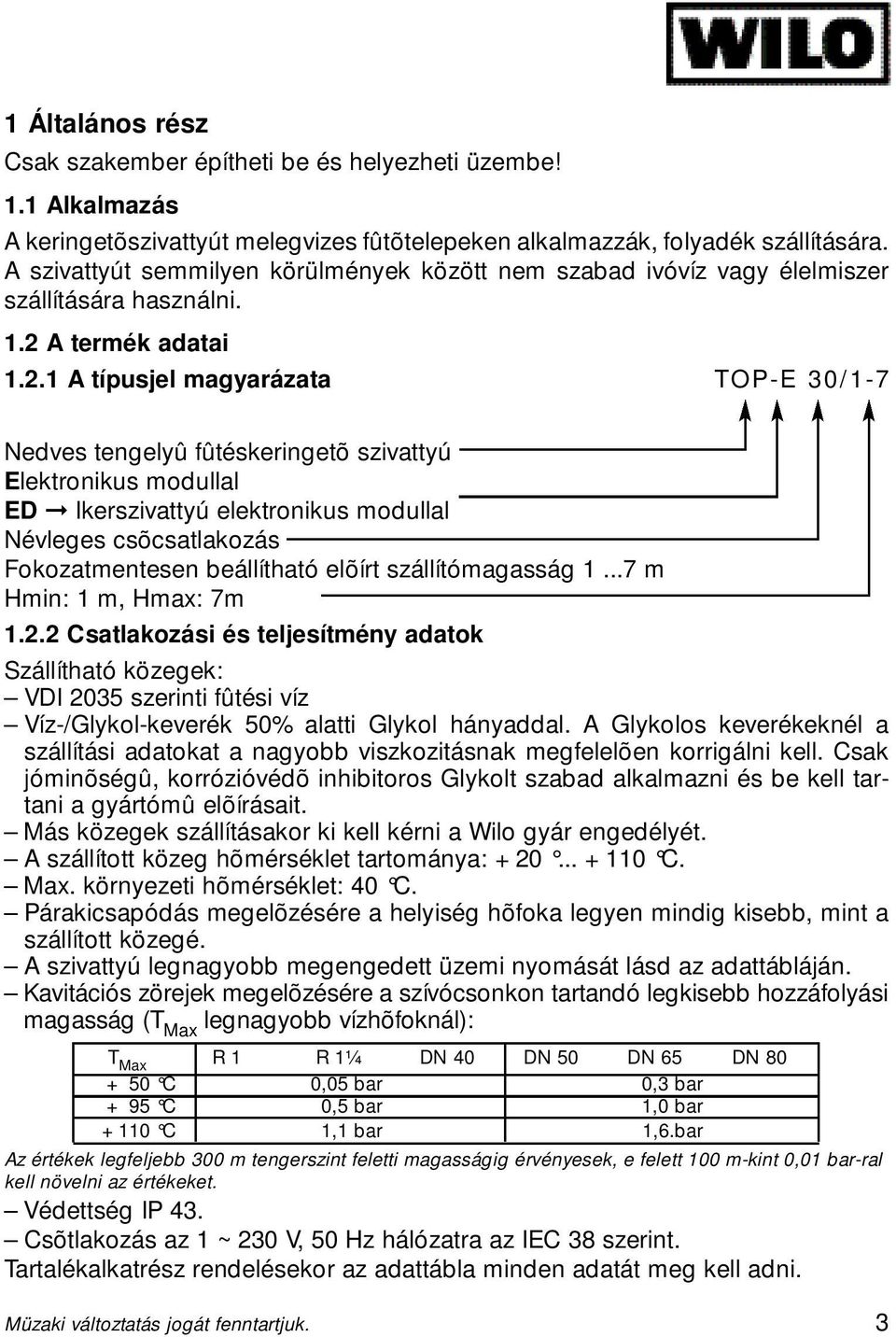 A termék adatai 1.2.