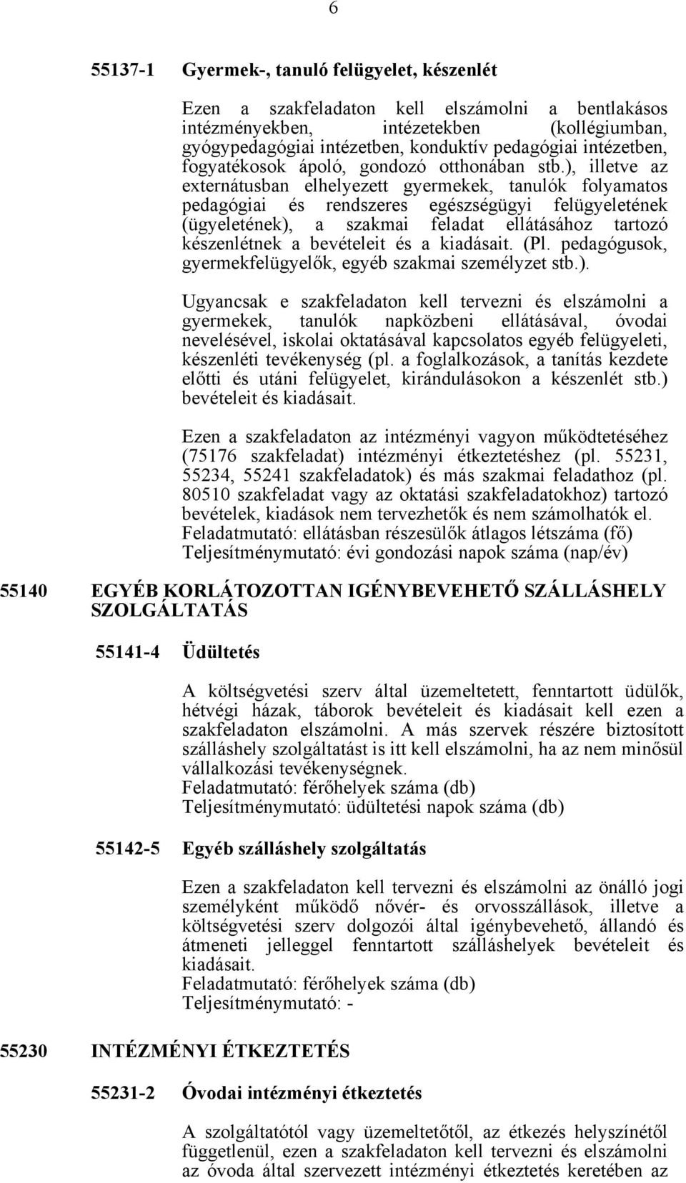 ), illetve az externátusban elhelyezett gyermekek, tanulók folyamatos pedagógiai és rendszeres egészségügyi felügyeletének (ügyeletének), a szakmai feladat ellátásához tartozó készenlétnek a