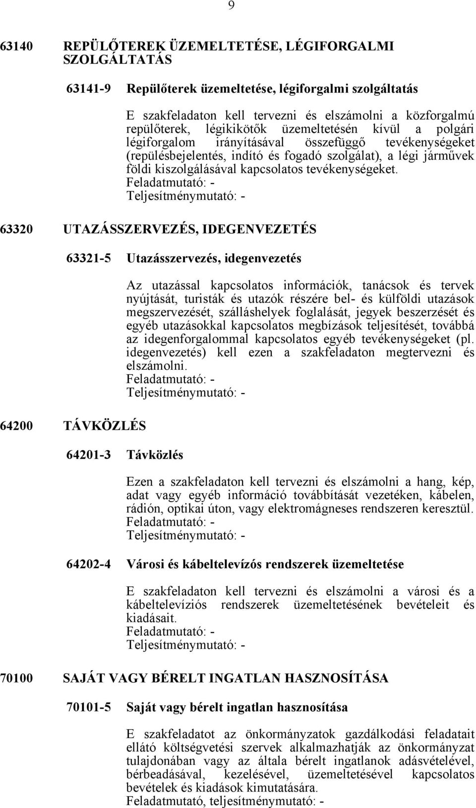 tevékenységeket.