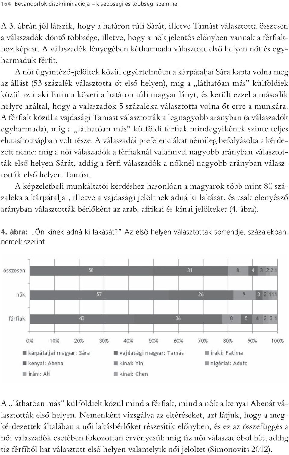 A válaszadók lényegében kétharmada választott első helyen nőt és egyharmaduk férfit.
