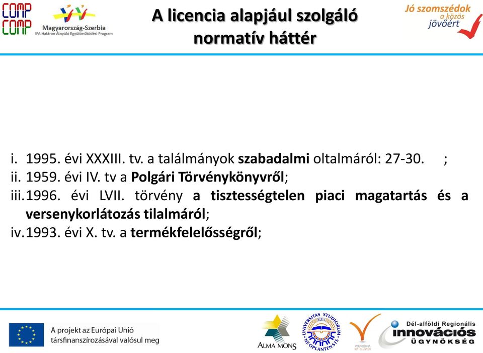 tv a Polgári Törvénykönyvről; iii.1996. évi LVII.