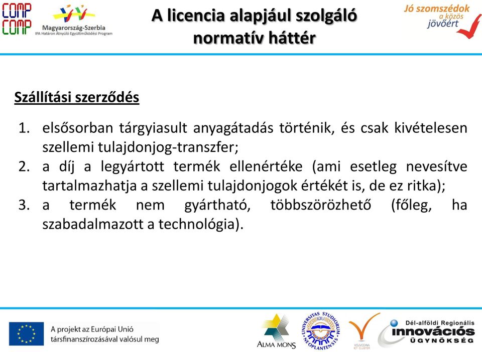 tulajdonjog-transzfer; 2.