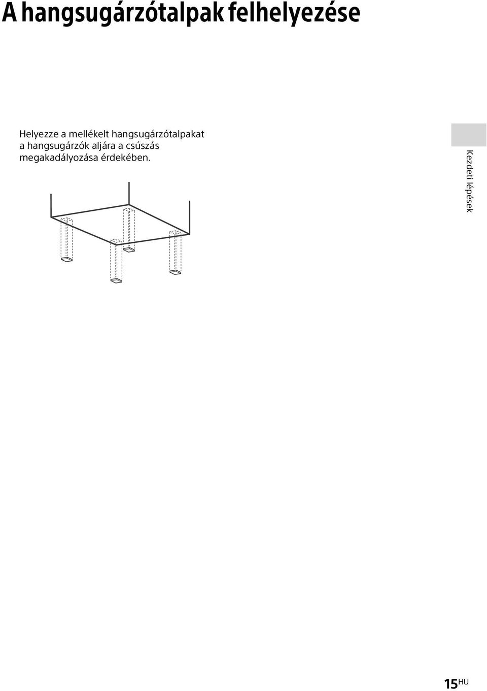 hangsugárzótalpakat a hangsugárzók