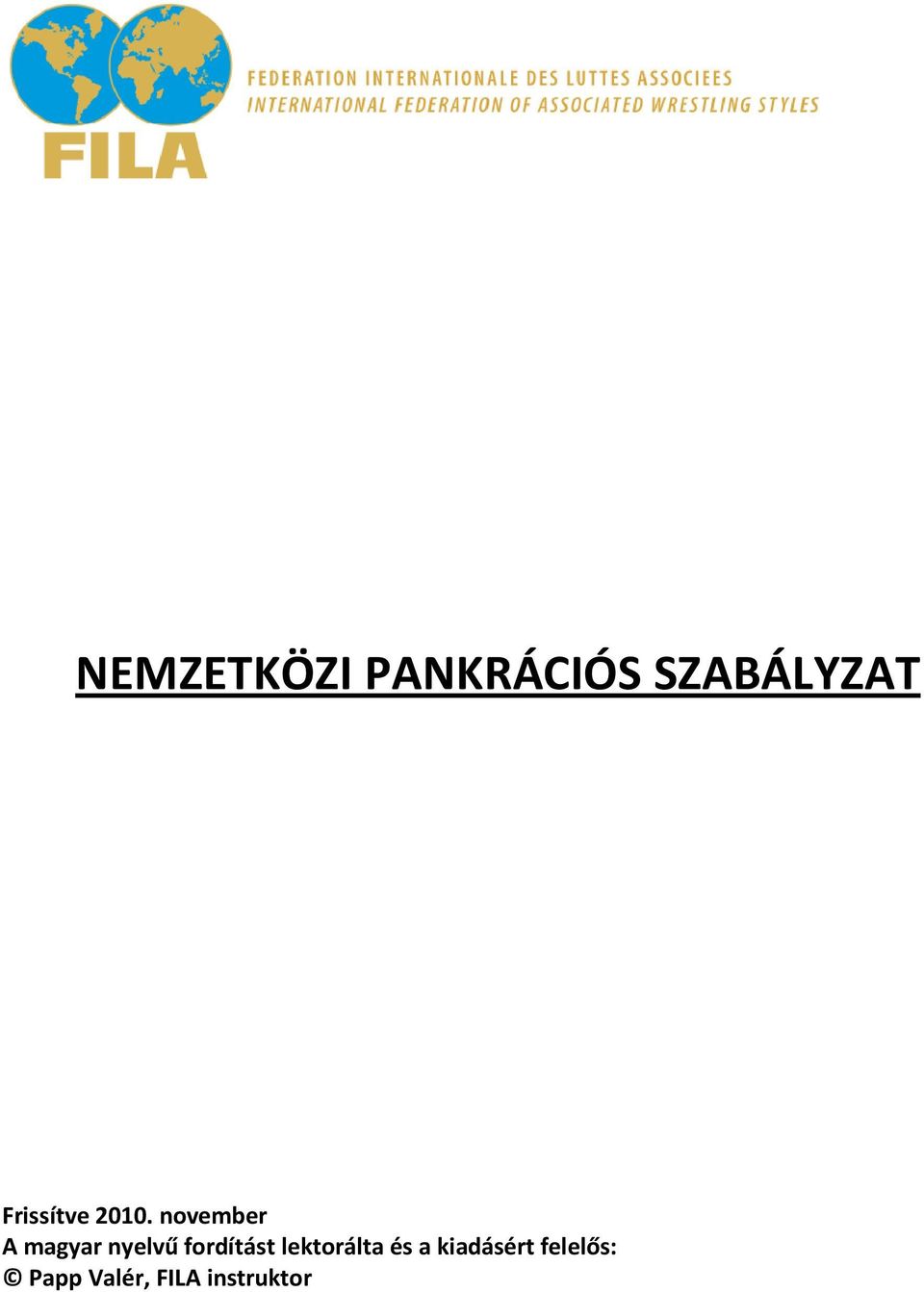 november A magyar nyelvű fordítást
