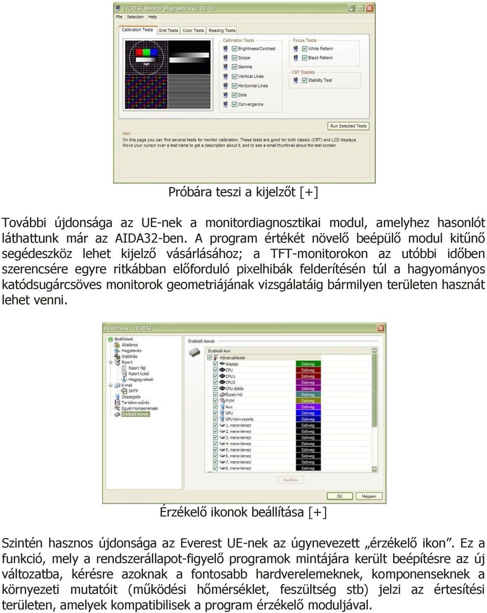 hagyományos katódsugárcsöves monitorok geometriájának vizsgálatáig bármilyen területen hasznát lehet venni.