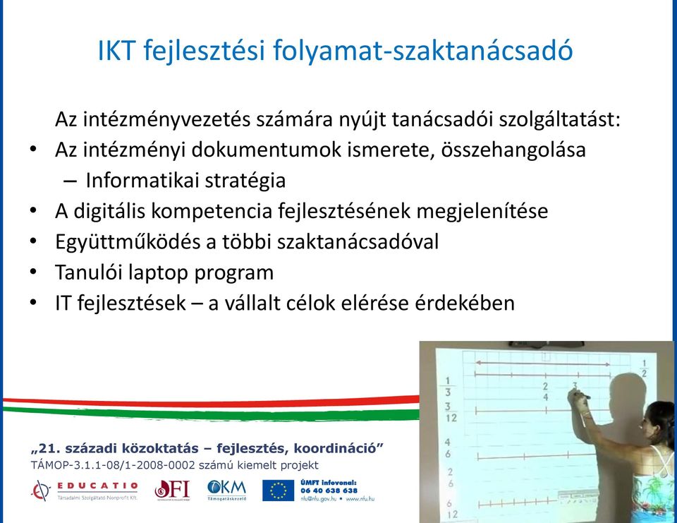 stratégia A digitális kompetencia fejlesztésének megjelenítése Együttműködés a többi