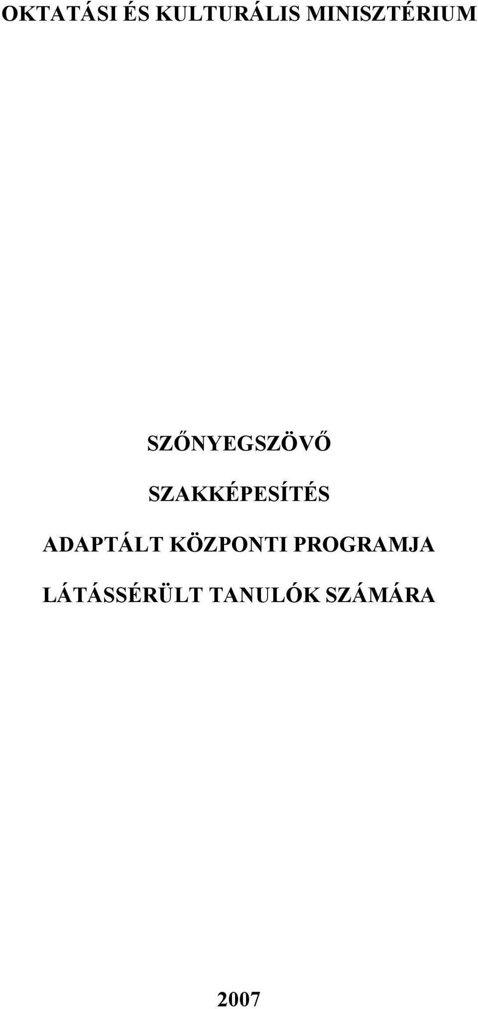 SZAKKÉPESÍTÉS ADAPTÁLT