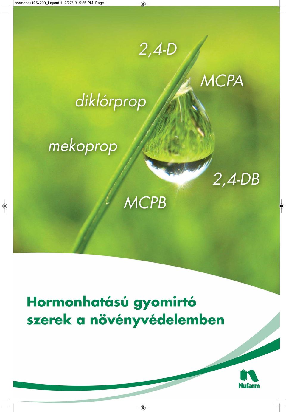 MCPA mekoprop MCPB 2,4-DB