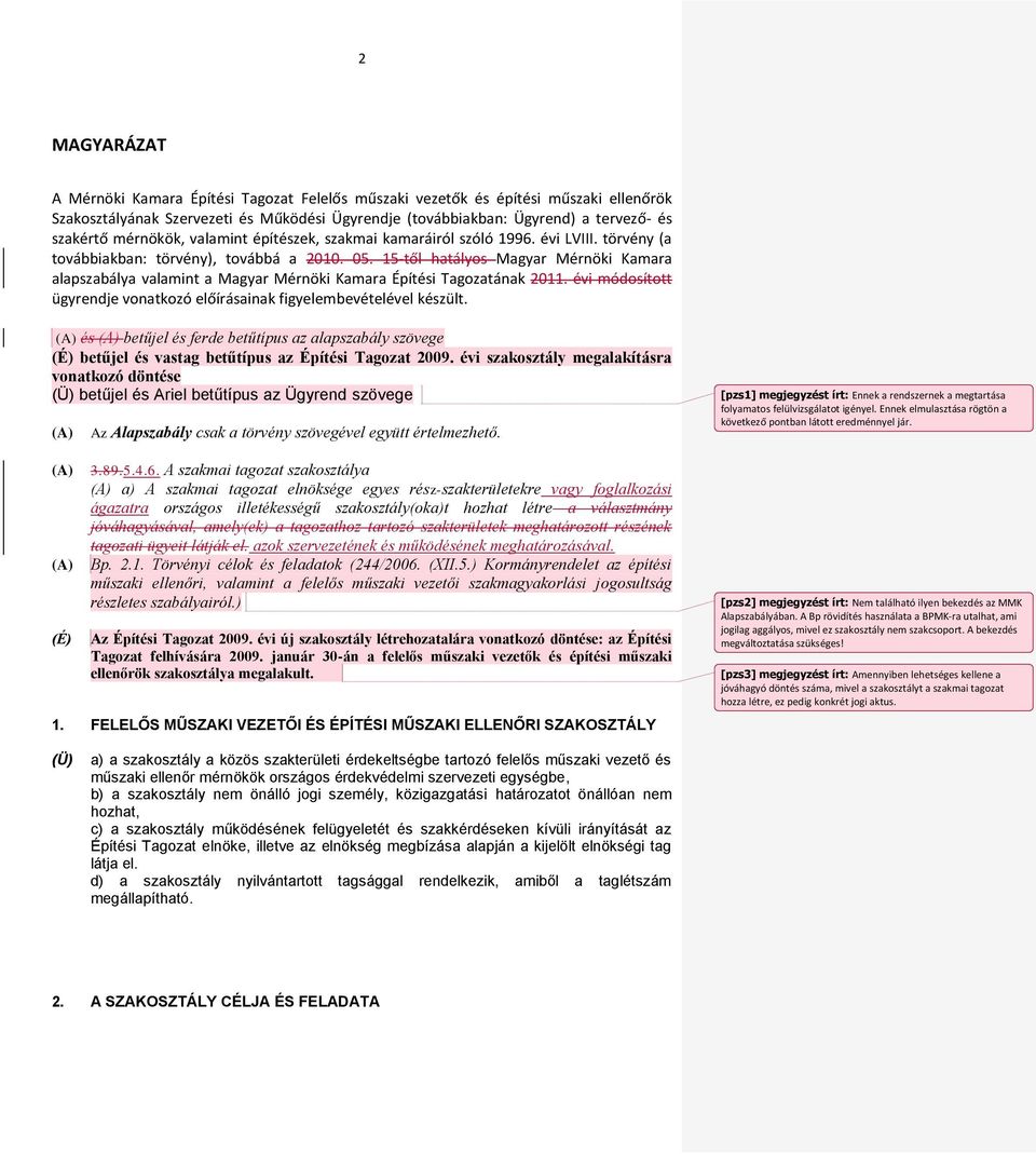 15-től hatályos Magyar Mérnöki Kamara alapszabálya valamint a Magyar Mérnöki Kamara Építési Tagozatának 2011. évi módosított ügyrendje vonatkozó előírásainak figyelembevételével készült.