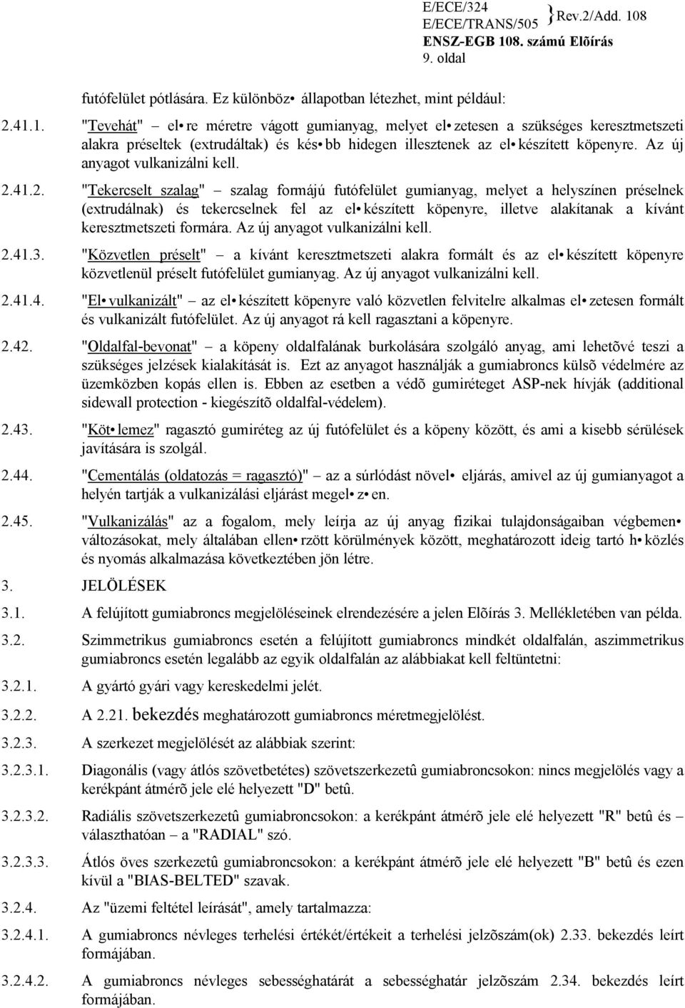 8. számú Elõírás 9. oldal 2.41.