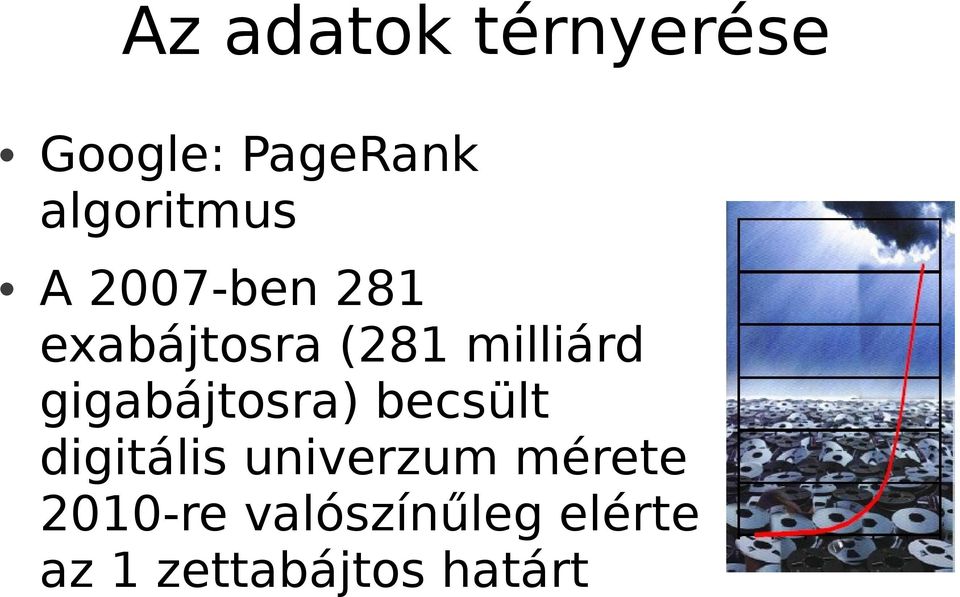 milliárd gigabájtosra) becsült digitális