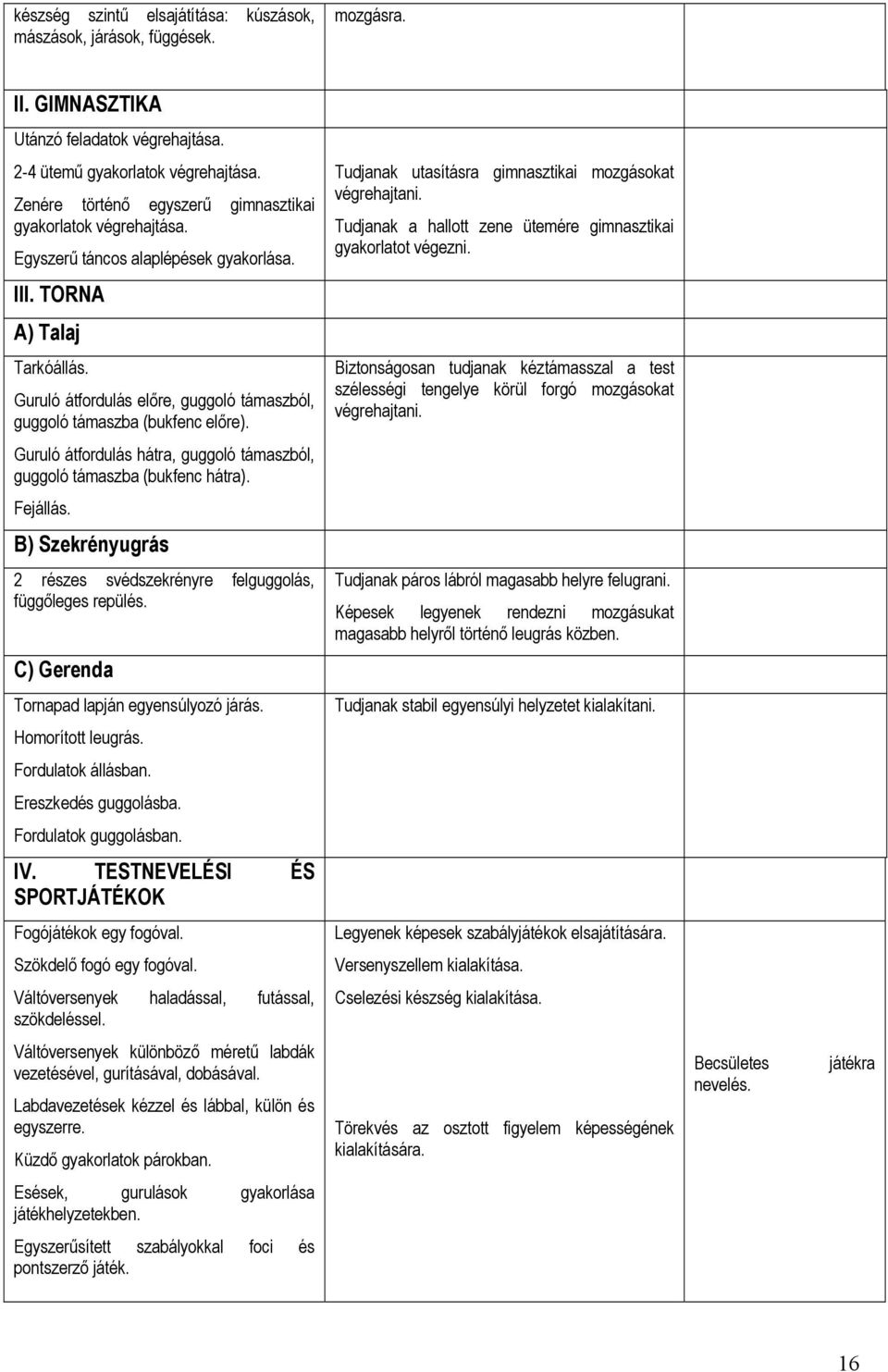 Tudjanak a hallott zene ütemére gimnasztikai gyakorlatot végezni. III. TORNA A) Talaj Tarkóállás. Guruló átfordulás előre, guggoló támaszból, guggoló támaszba (bukfenc előre).