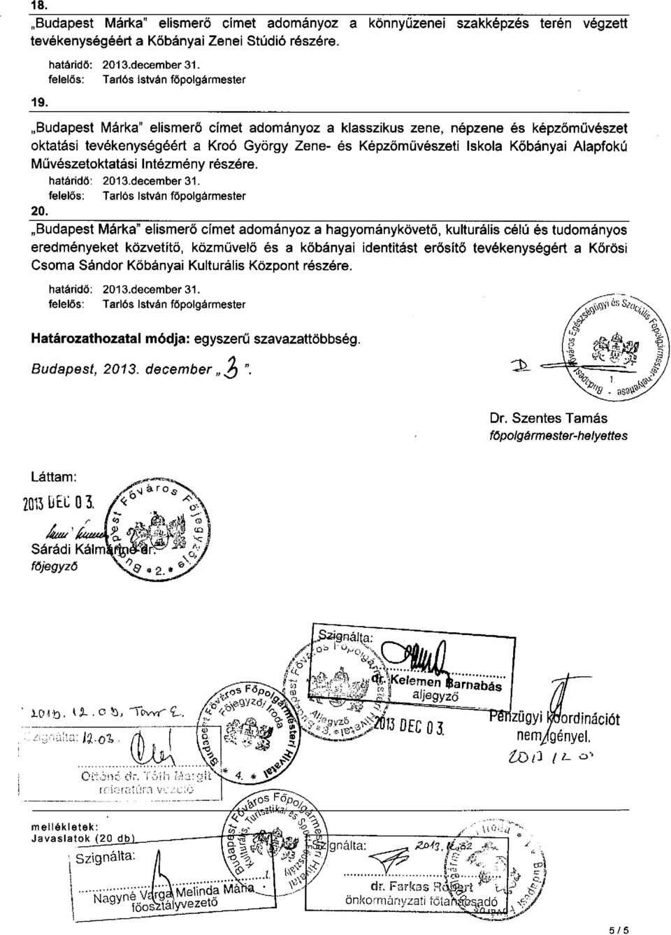 Művészetoktatási Intézmény részére. 20.