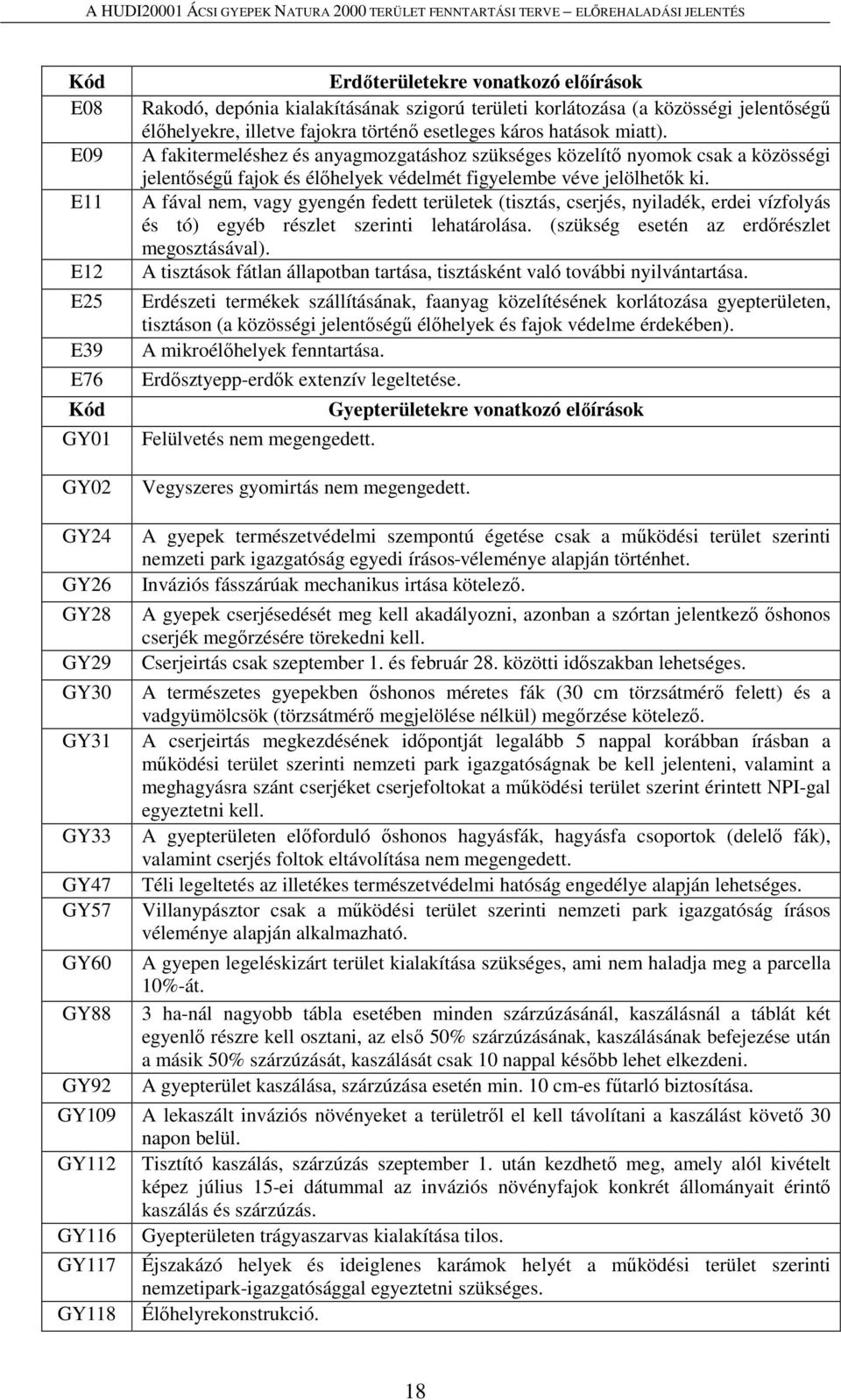 A fával nem, vagy gyengén fedett területek (tisztás, cserjés, nyiladék, erdei vízfolyás és tó) egyéb részlet szerinti lehatárolása. (szükség esetén az erdőrészlet megosztásával).