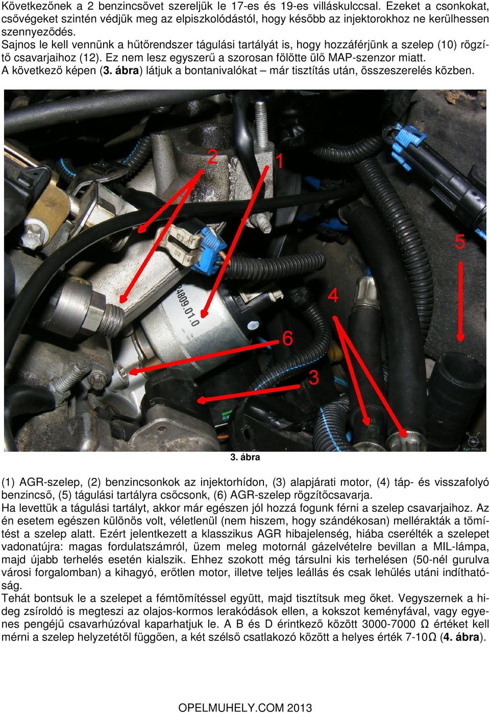 AGR/EGR-szelepcsere V (X14XE) motoron - PDF Ingyenes letöltés