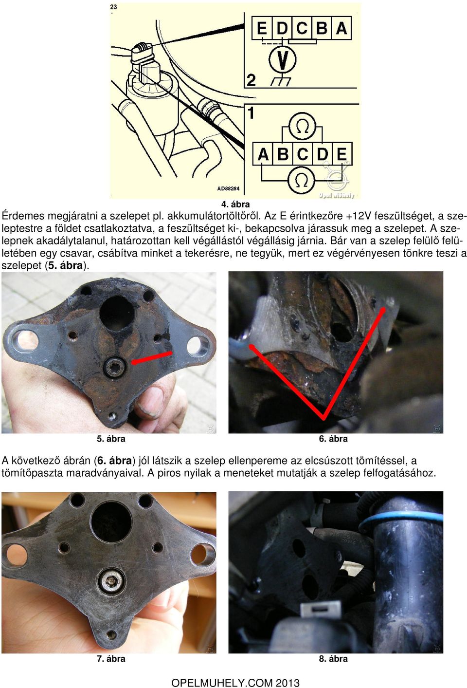 AGR/EGR-szelepcsere V (X14XE) motoron - PDF Ingyenes letöltés