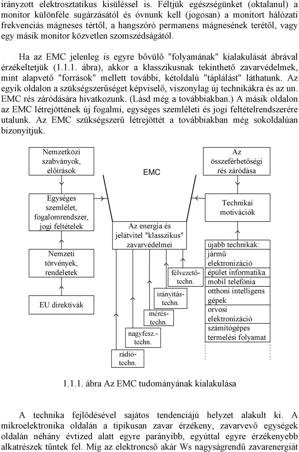 monitor közvetlen szomszédságától. Ha az EMC jelenleg is egyre bővülő "folyamának" kialakulását ábrával érzékeltetjük (1.