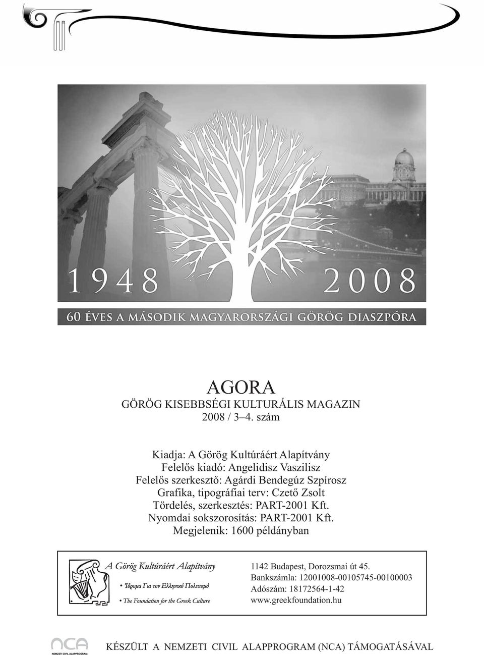 Grafika, tipográfiai terv: Czetõ Zsolt Tördelés, szerkesztés: PART-2001 Kft. Nyomdai sokszorosítás: PART-2001 Kft.