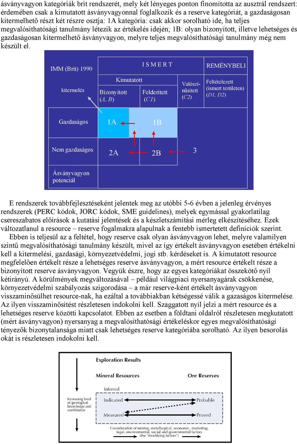 gazdaságosan kitermelhető ásványvagyon, melyre teljes megvalósíthatósági tanulmány még nem készült el.