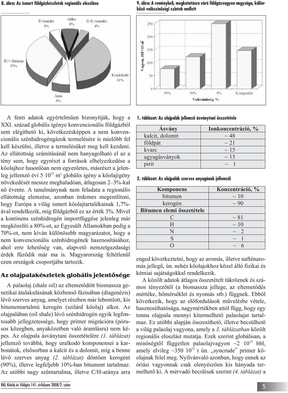 század globális igénye konvencionális föld gáz ból sem elégíthetõ ki, következésképpen a nem kon ven - cionális szénhidrogéngázok termelésére is mielõbb fel kell készülni, illetve a termelésüket meg