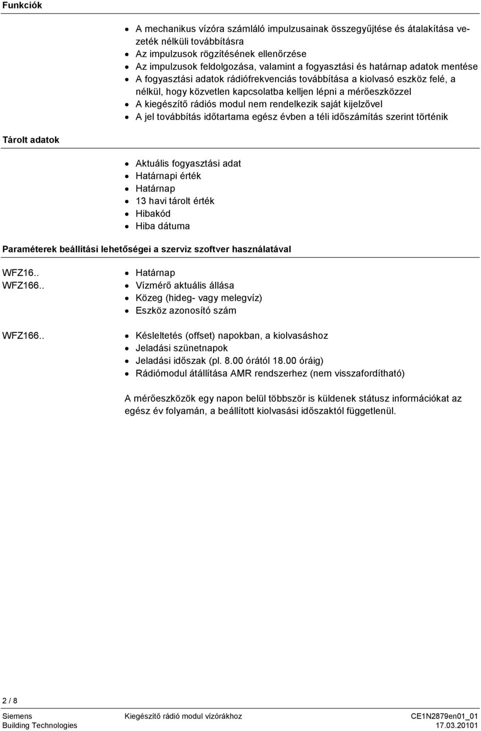 Kiegészítı rádió modul vízórákhoz - PDF Ingyenes letöltés