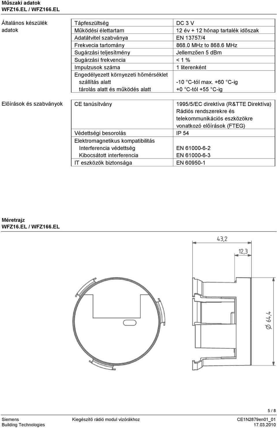 max. +60 C-ig +0 C-tól +55 C-ig Rádiós rendszerekre és