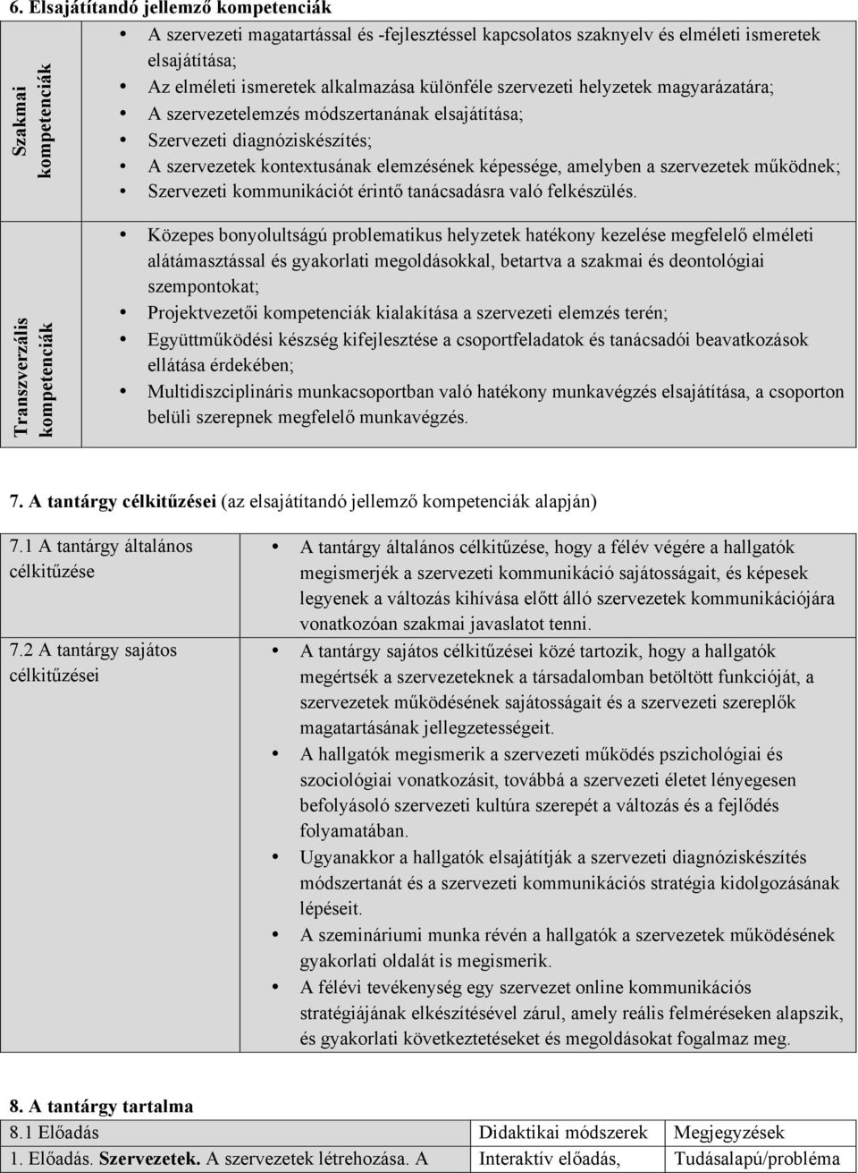 működnek; Szervezeti kommunikációt érintő tanácsadásra való felkészülés.