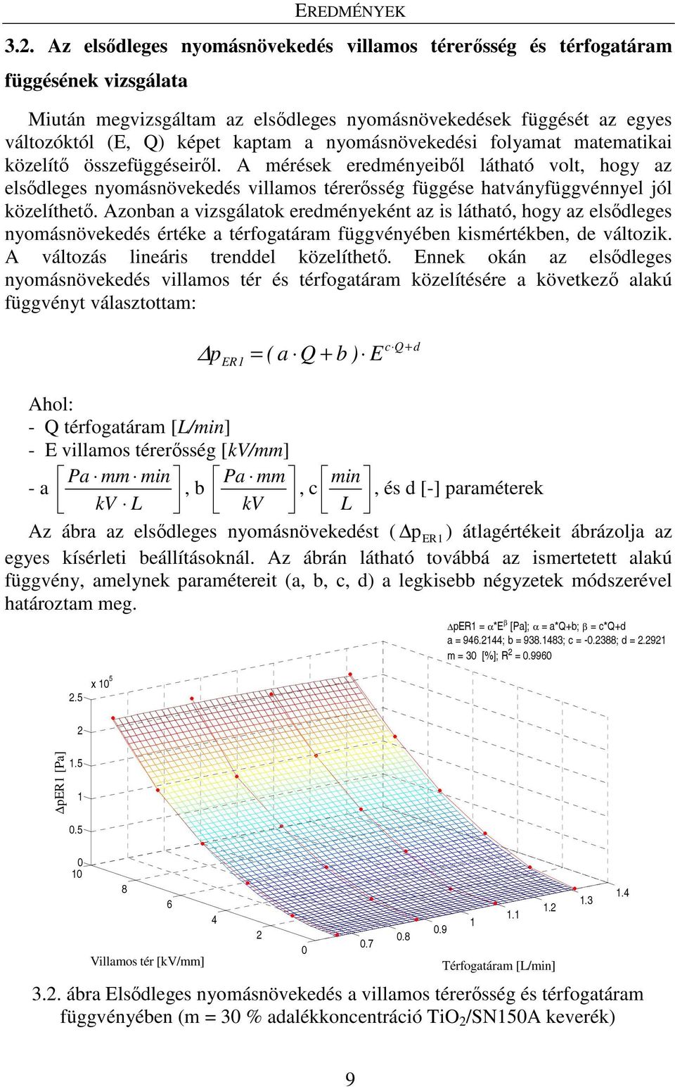 nyomásnövekedési folyamat matematikai közelítő összefüggéseiről.