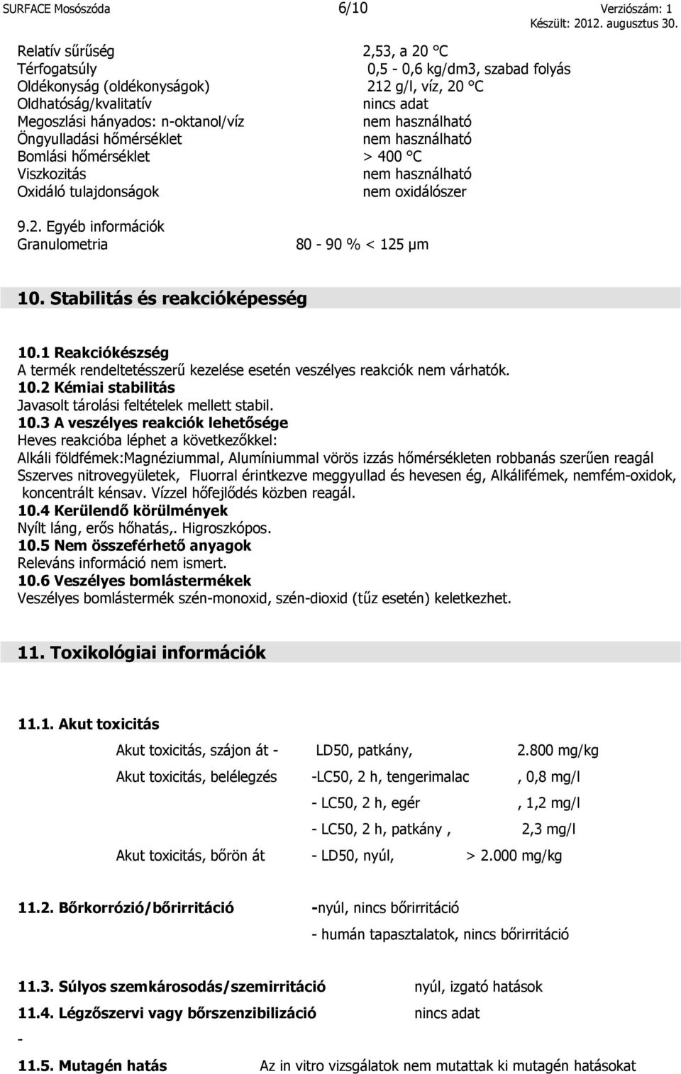 Stabilitás és reakcióképesség 10.