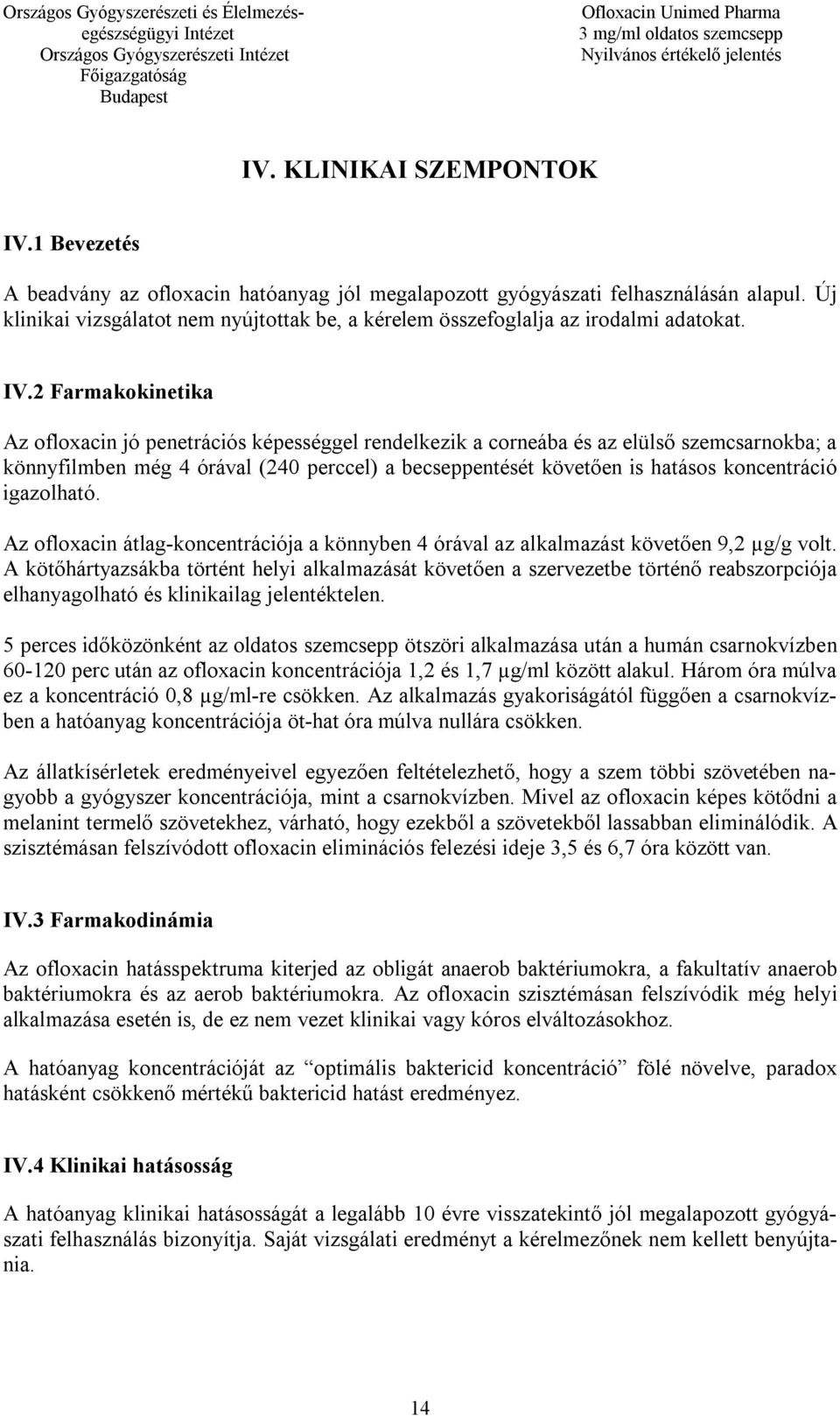 Ofloxacin Unimed Pharma - PDF Ingyenes letöltés