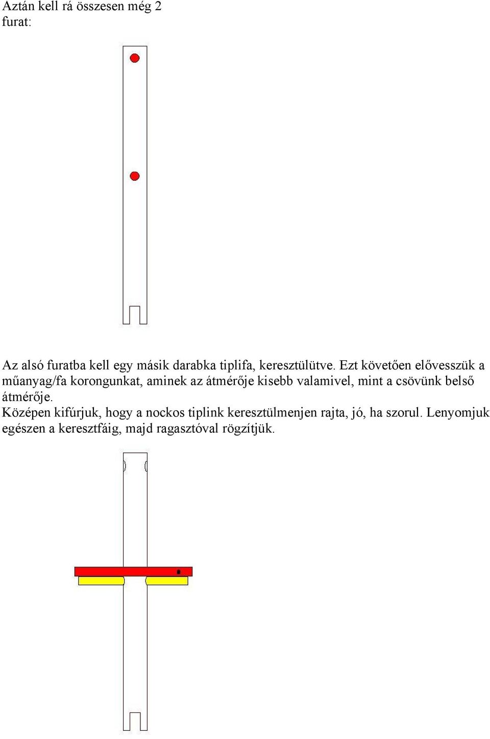 Ezt követően elővesszük a műanyag/fa korongunkat, aminek az átmérője kisebb valamivel,