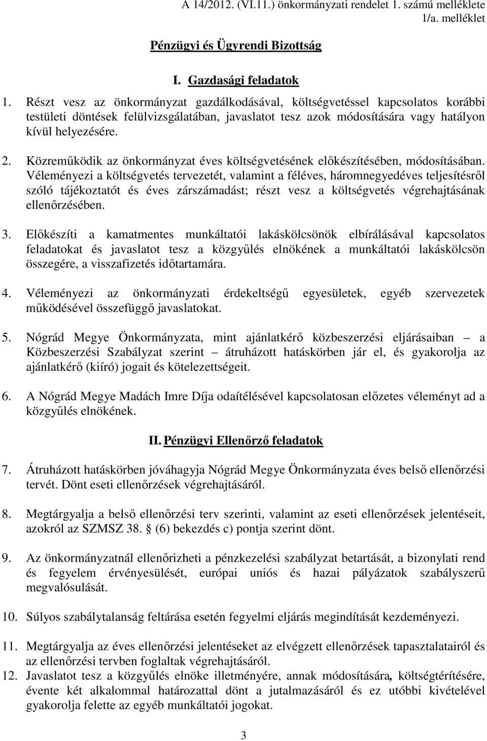Közreműködik az önkormányzat éves költségvetésének előkészítésében, módosításában.