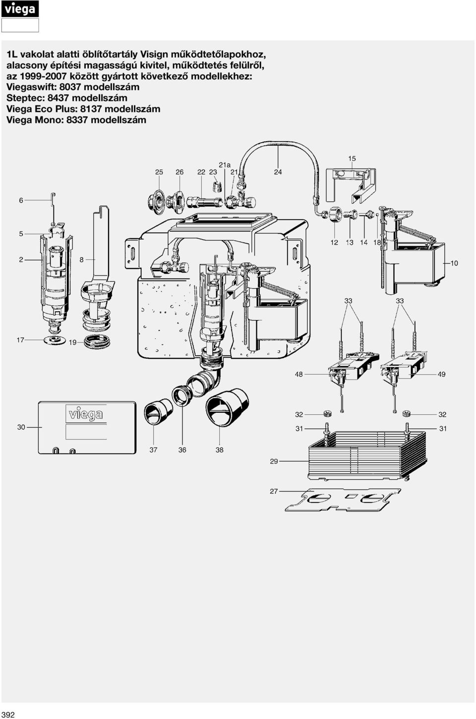 gyártott következő modellekhez: Viegaswift: 8037 modellszám Steptec: