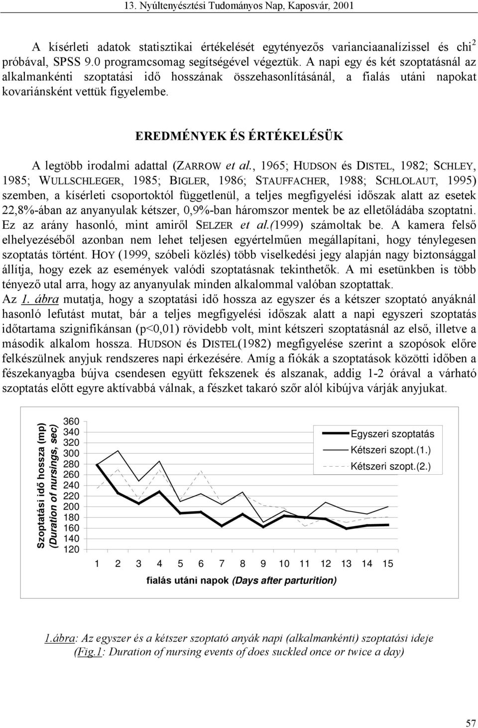 EREDMÉNYEK ÉS ÉRTÉKELÉSÜK A legtöbb irodalmi adattal (ZARROW et al.