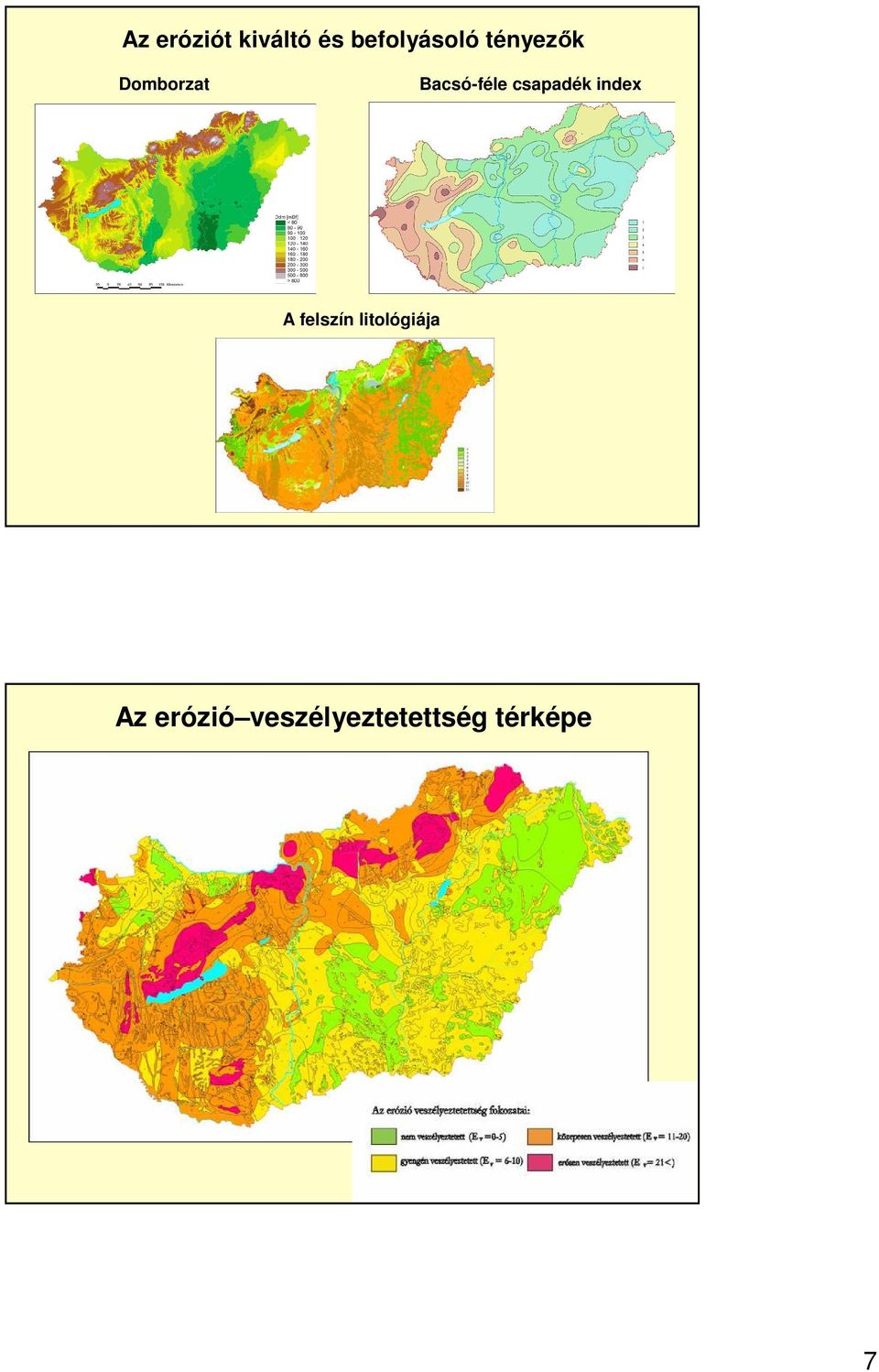 csapadék index A felszín