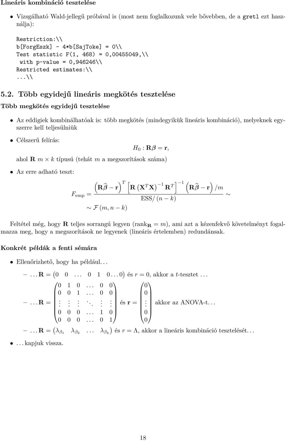 6\\ Restricted estimates:\\...\\ 5.2.