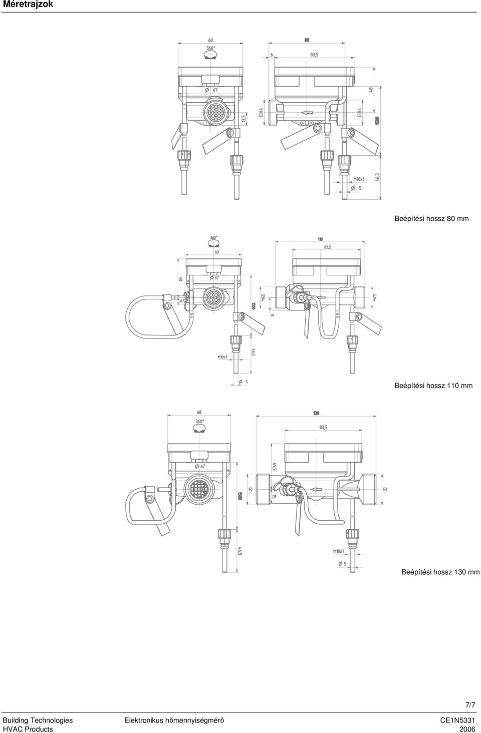 hossz 130 mm Building Technologies