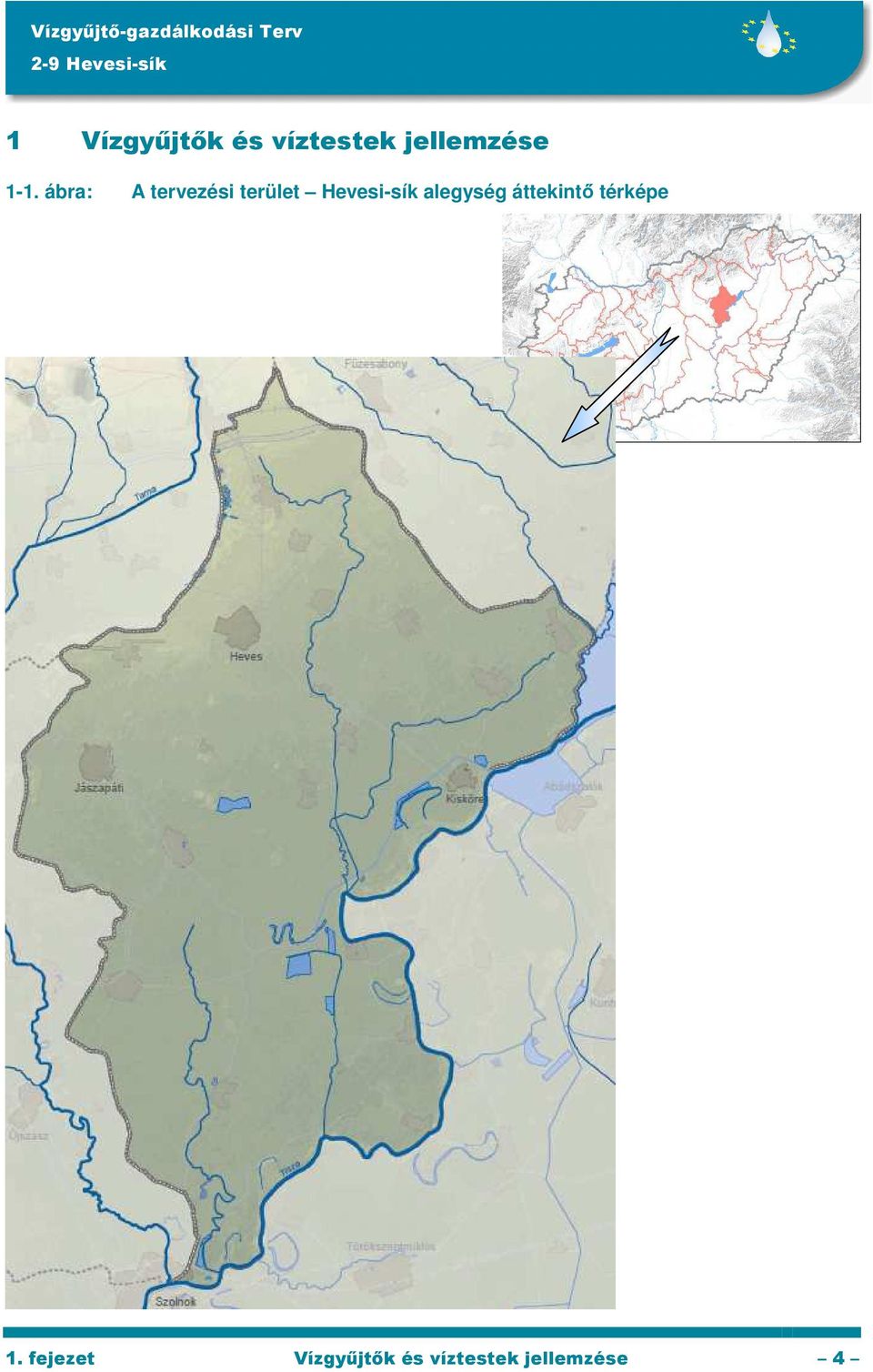Hevesi-sík alegység áttekintő térképe